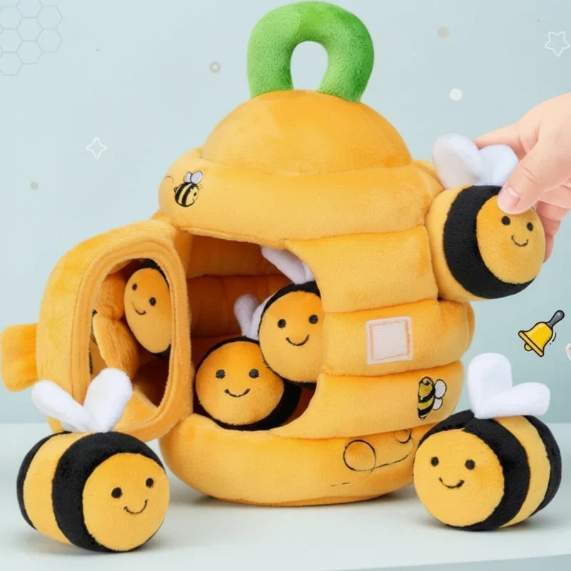 Sensory cuddle house – soft, calming, with animal figures | Baby toy