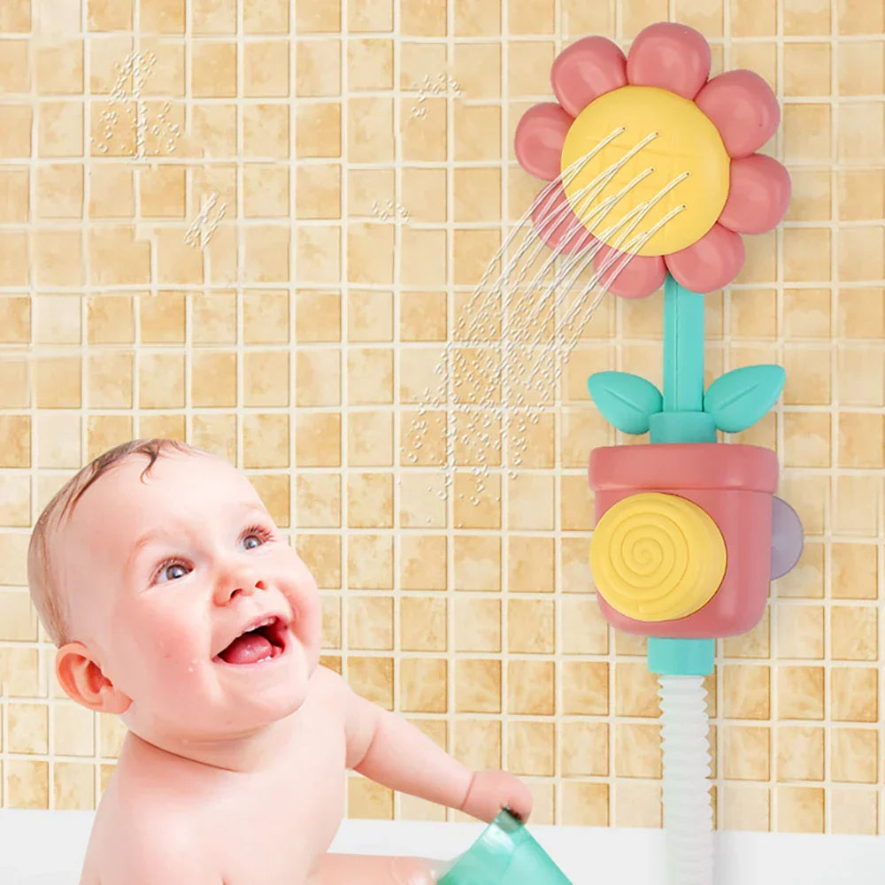 Interactive bath toy with water spray – water-saving, suction cups | kids bath fun