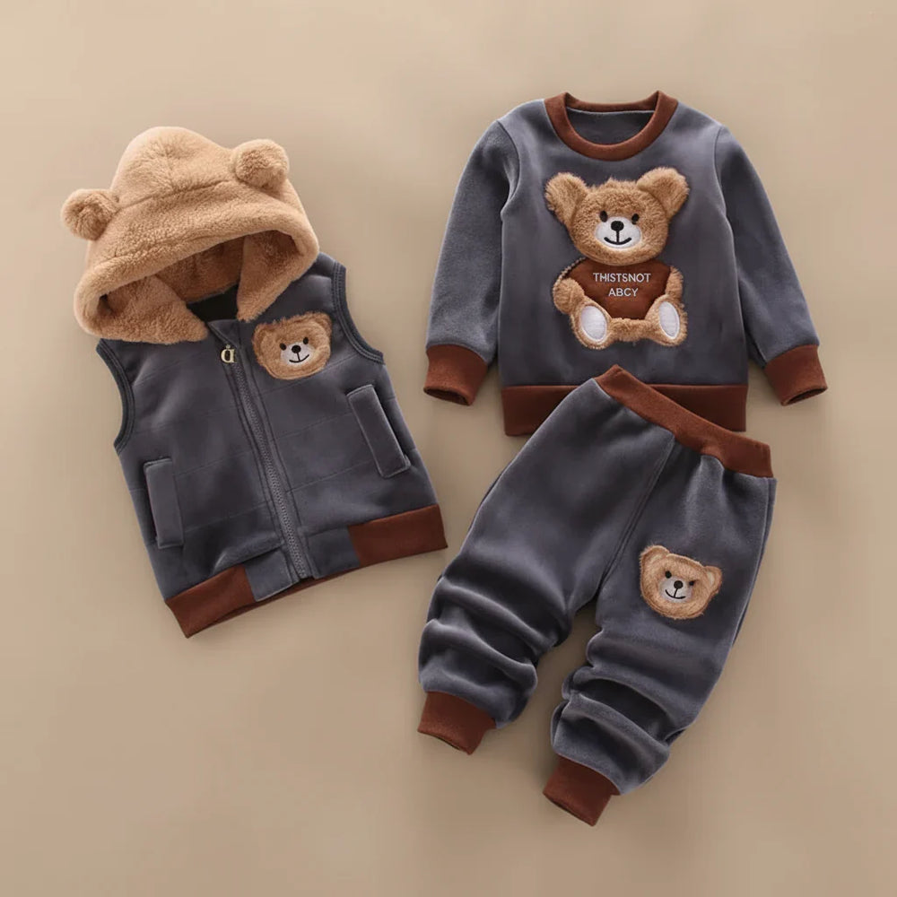 Toddler winter set with warm hoodie and trousers – soft, cosy, easy to wear | kids clothing