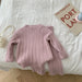Knitted jumper & trousers set for warm autumn days – soft knit, elastic waistband | kids
