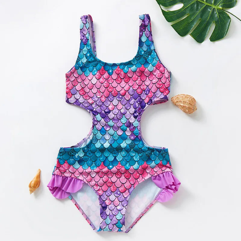 Quick-drying girls' bikini with cheerful print – soft, stretchy & skin-friendly | swimwear