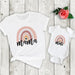 Mum & daughter matching set – shirt & romper outfit | Rainbow print