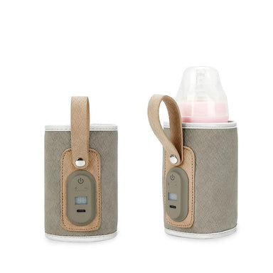 Portable bottle warmer with 7 temperature settings – Fast heating, USB-rechargeable | For parents