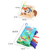 Fabric baby book with tags – sounds, cotton, 15x14 cm | sensory toy