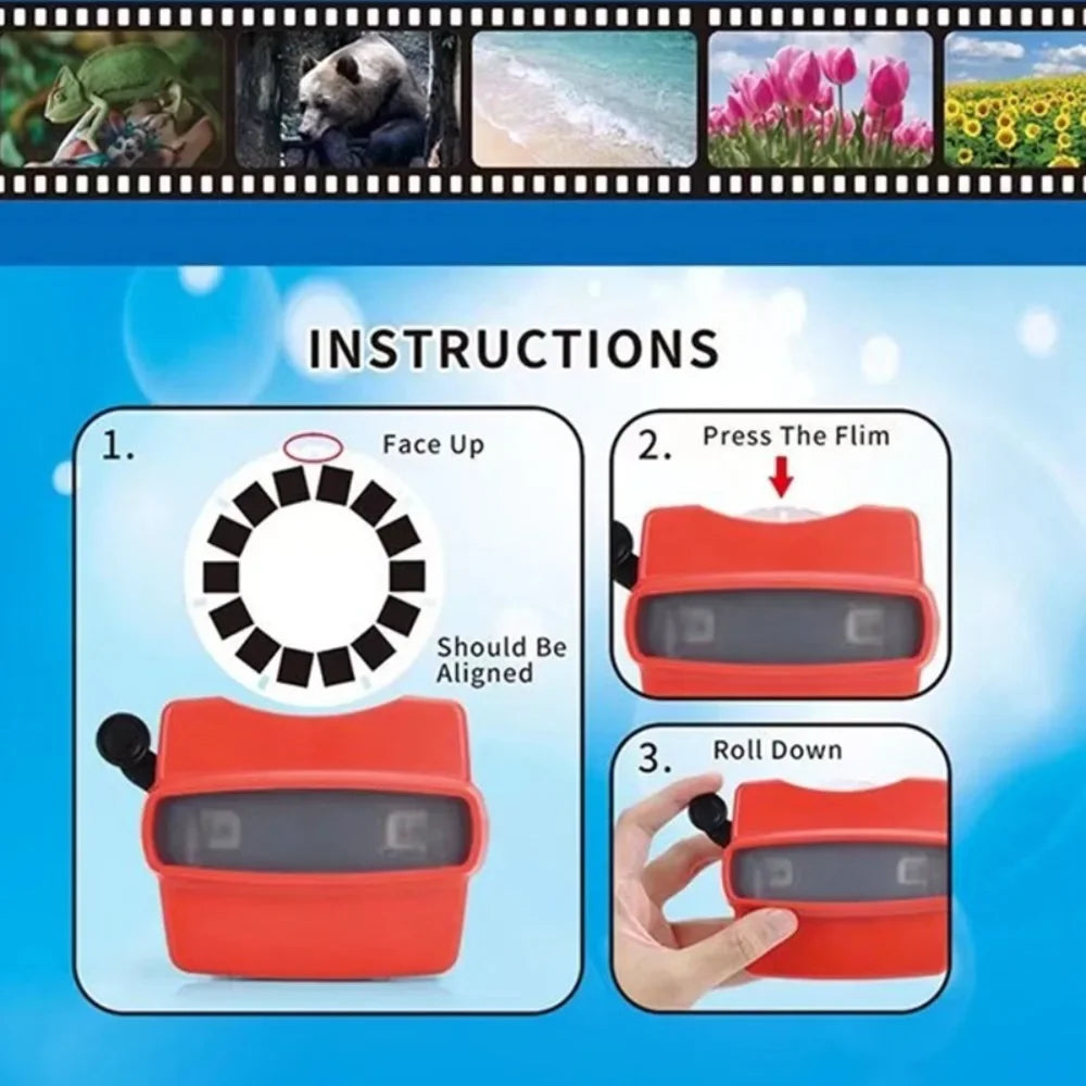 3D viewfinder with slide discs – educational, screen-free toy | kids
