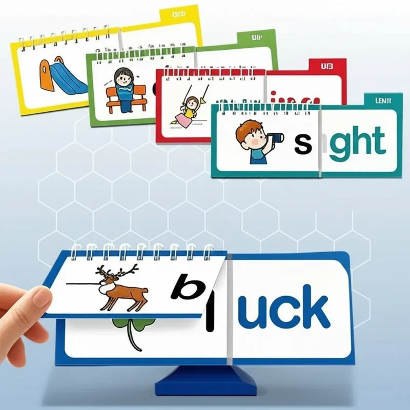 Learn to read set with flip books & flashcards – English words, builds confidence | Kids