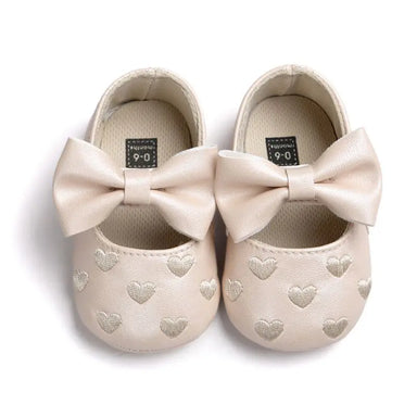 Baby anti-slip shoes with breathable design – soft fit, bow detail | first walkers
