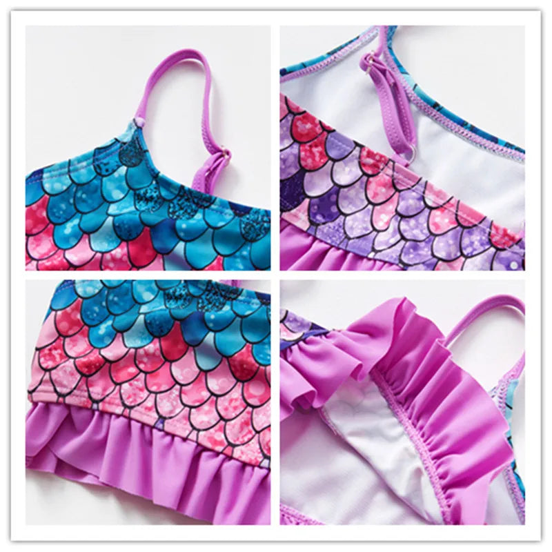 Quick-drying girls' bikini with cheerful print – soft, stretchy & skin-friendly | swimwear