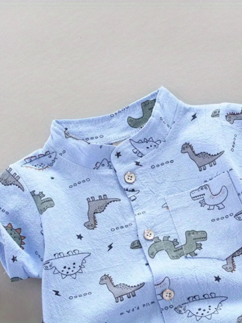 Dino summer outfit with breathable fabric – soft, playful 2-piece set | boys 9 months-3 years