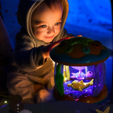 Star projector night light with music for baby | Nursery lighting