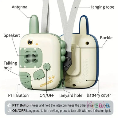 Dino walkie-talkies with long-range wireless connection – lightweight, easy to use | kids toys