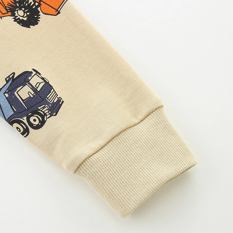Kids' jumper with vehicle print – soft cotton, comfortable fit | boys and girls
