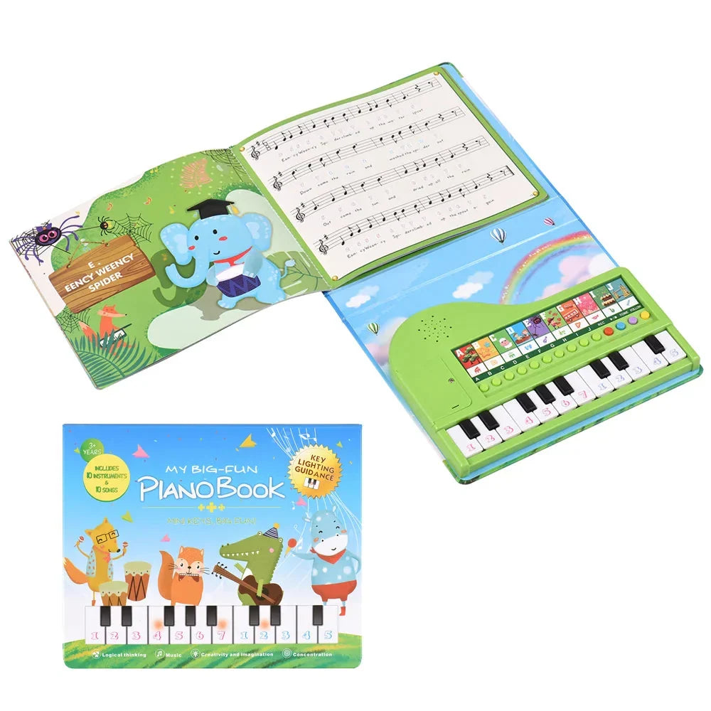 Musical piano play book sparks creativity – interactive sounds, durable ABS, ages 3+ | musical toy