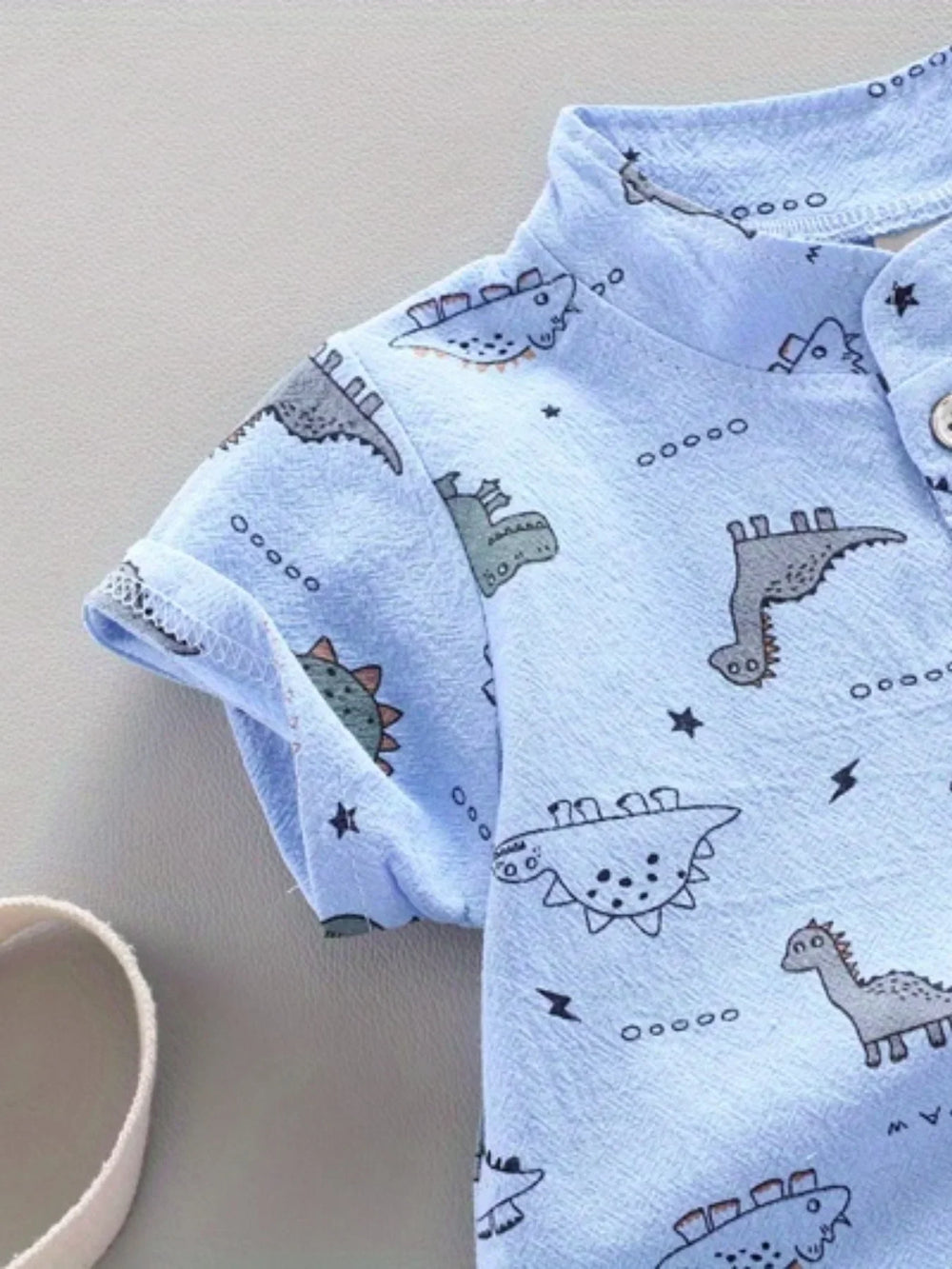 Dino summer outfit with breathable fabric – soft, playful 2-piece set | boys 9 months-3 years
