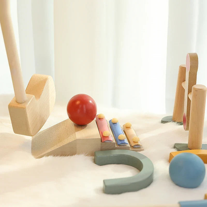 Wooden golf playset builds motor skills – durable, creative, indoor & outdoor | toddlers