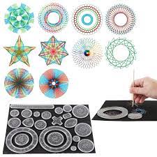 Spiral drawing set with gears creates unique patterns – 22 accessories, creative play | Kids 6+