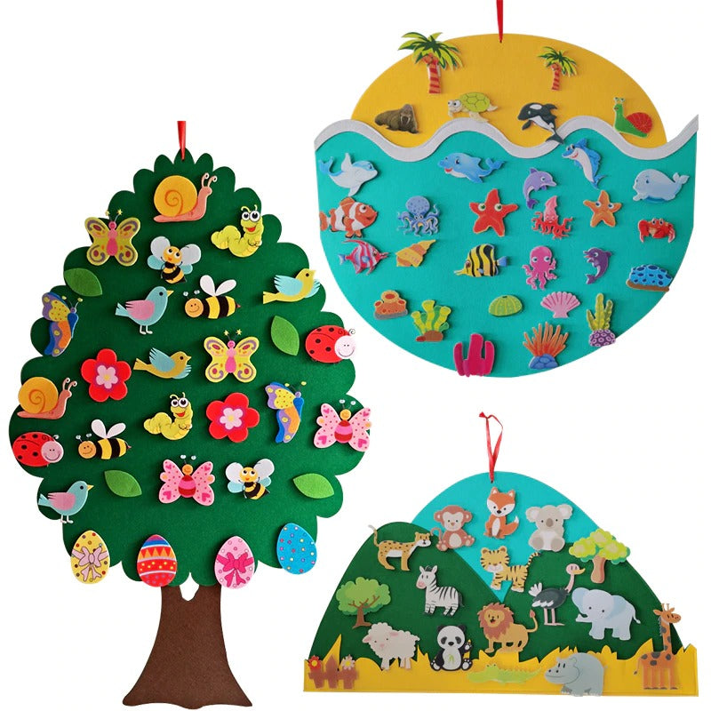 Felt learning board boosts creativity – storytelling, shapes, fine motor skills | for children
