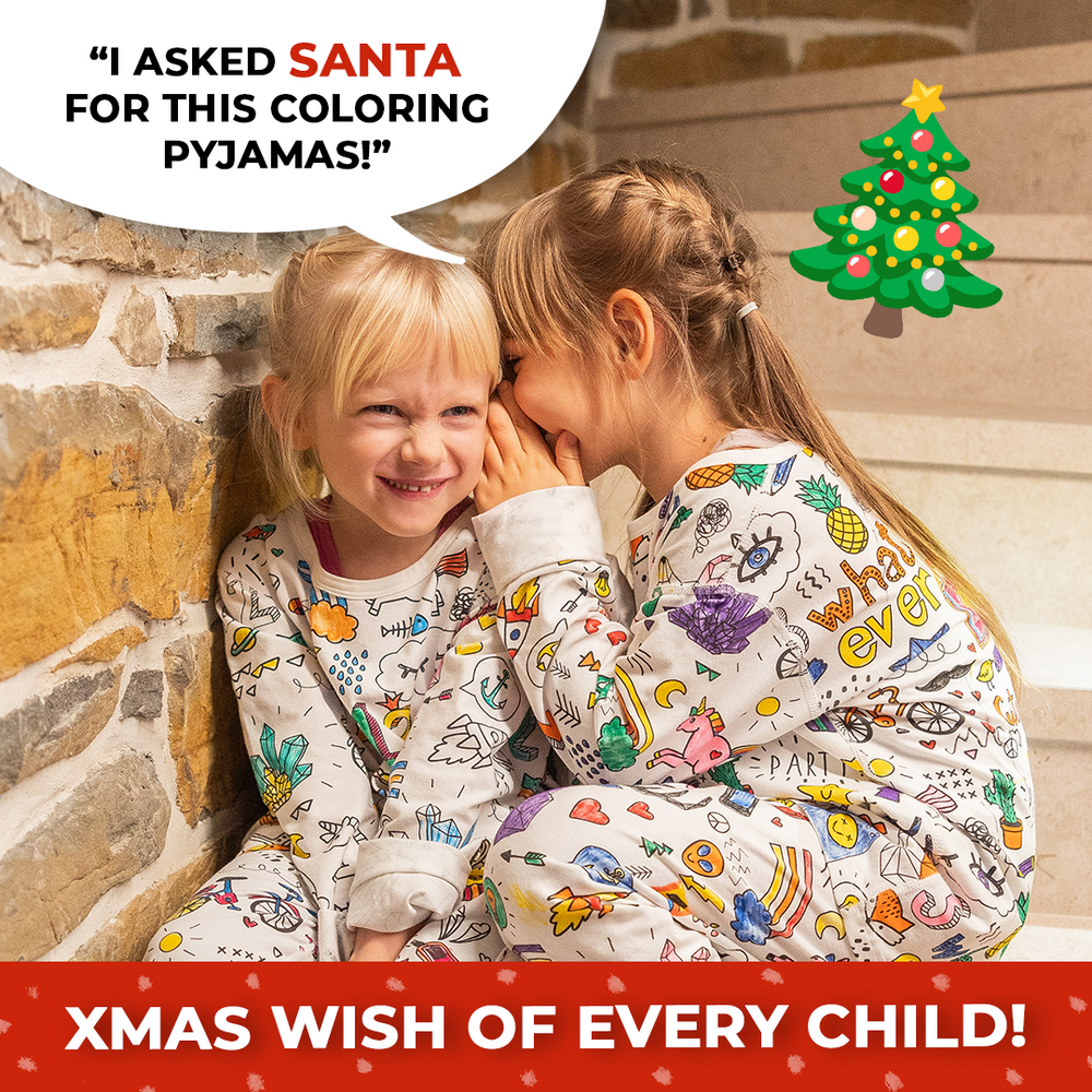 Colour-in pyjamas for kids – soft, breathable, personalisable | creative sleepwear