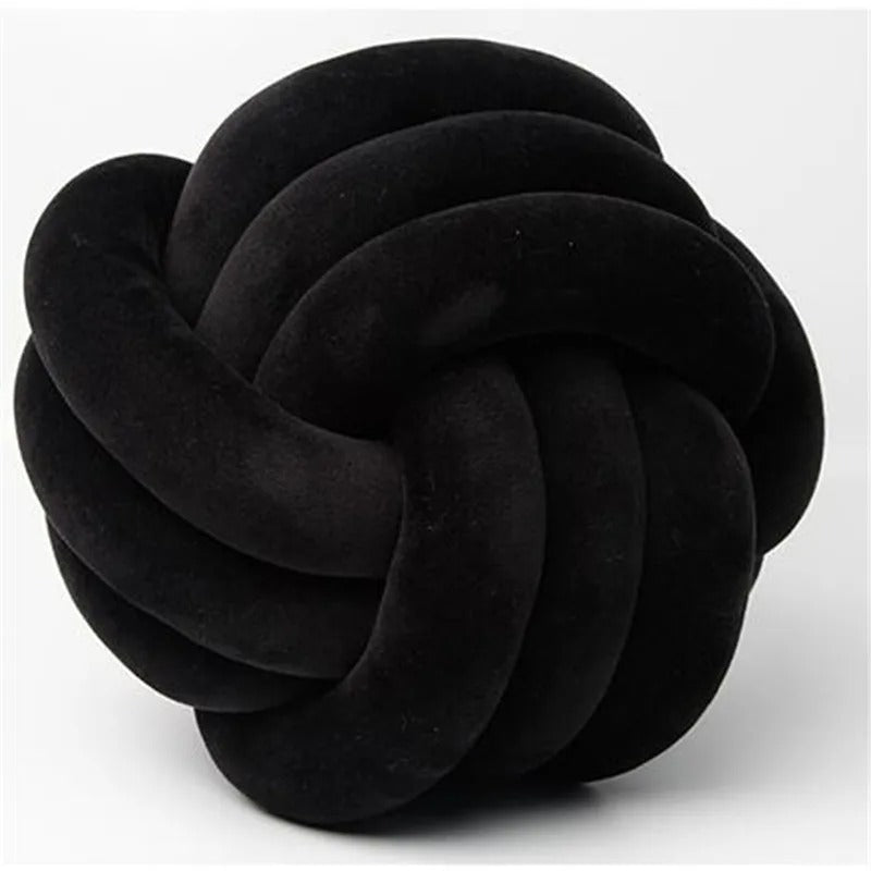 Weighted knot pillow with hand openings – soft plush, two sizes, hand wash | cuddle cushion