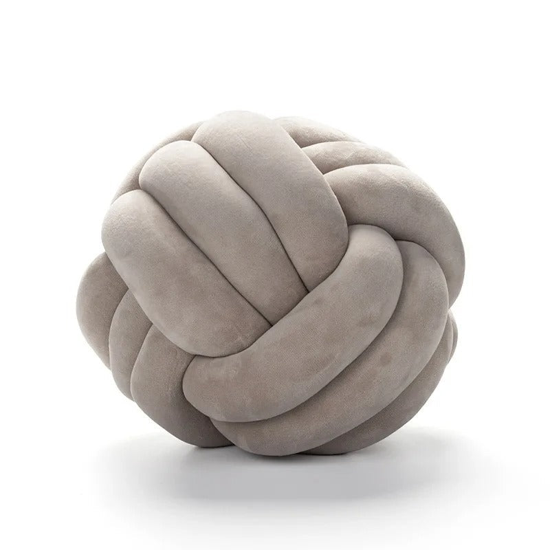 Weighted knot pillow with hand openings – soft plush, two sizes, hand wash | cuddle cushion