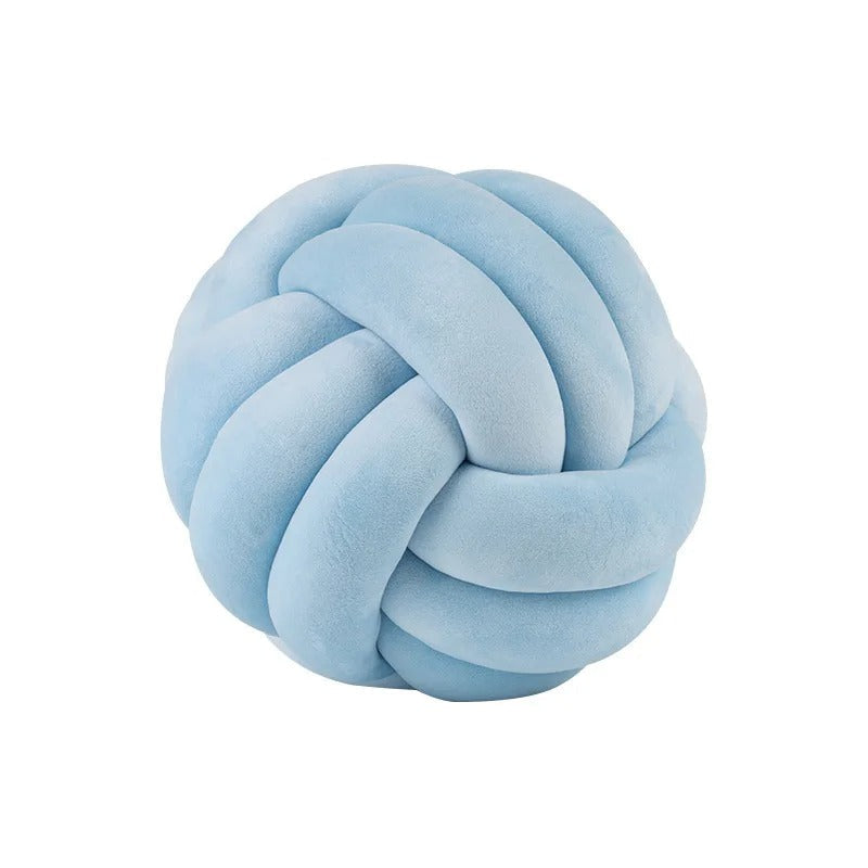 Weighted knot pillow with hand openings – soft plush, two sizes, hand wash | cuddle cushion