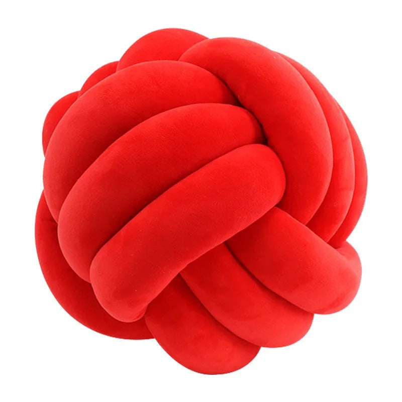 Weighted knot pillow with hand openings – soft plush, two sizes, hand wash | cuddle cushion