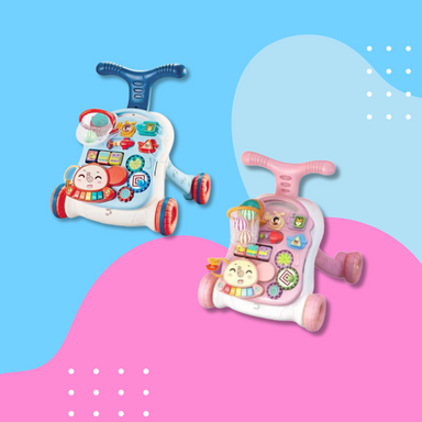 3-in-1 baby walker & play centre – music, basketball hoop & adjustable speed | from 7 months