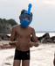Kids' snorkel mask with 180° view and dry top – comfortable, leak-proof | Full-face design