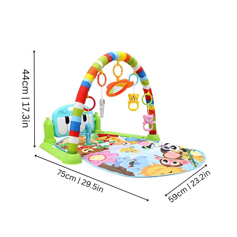 Interactive music play mat – stimulates senses, motor skills | baby gym