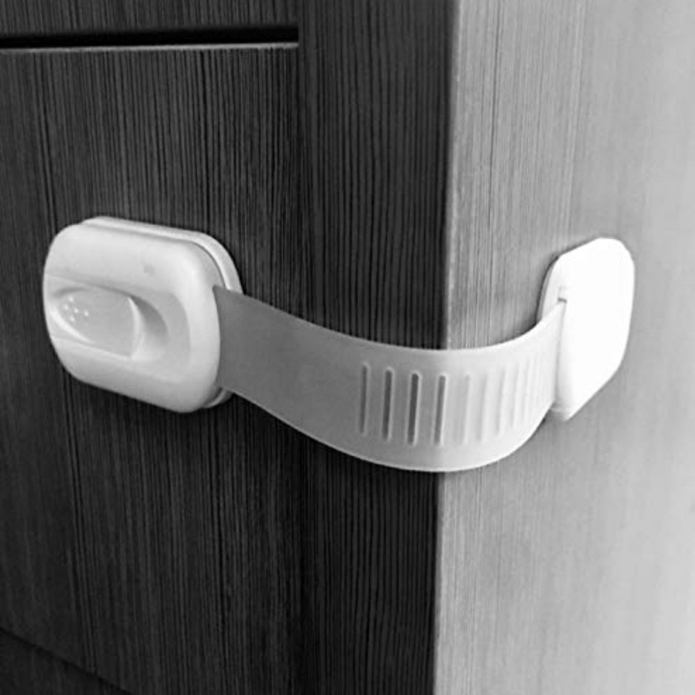 Cabinet safety locks without drilling – self-adhesive, set of 8 | child safety