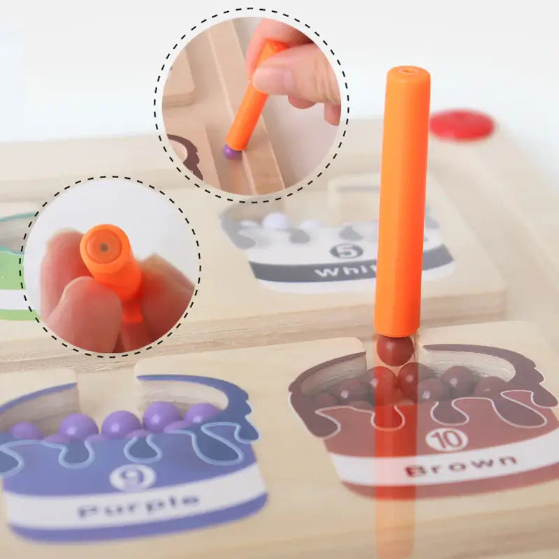 Magnetic learning board builds colour and counting skills – Montessori-inspired | Toddlers