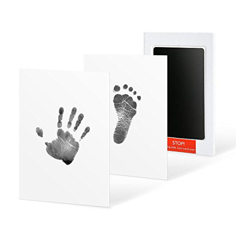 Baby hand and footprint kit creates a lasting keepsake – with name and date space | new parents