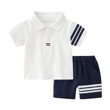 Boys' organic cotton polo and shorts set – soft, breathable | toddler