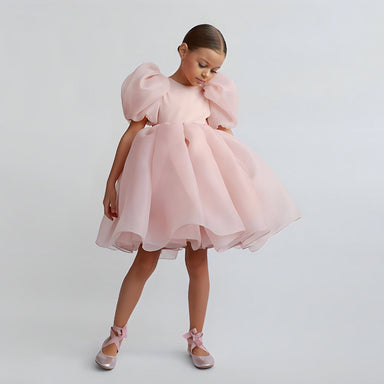 Satin tulle party dress – soft lining, flowing skirt | flower girl dress
