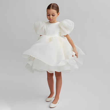Satin tulle party dress – soft lining, flowing skirt | flower girl dress