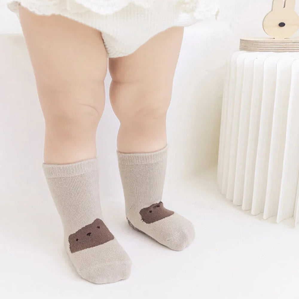 Anti-slip kids' socks keep little feet secure – soft cotton, 6-pack | toddler socks