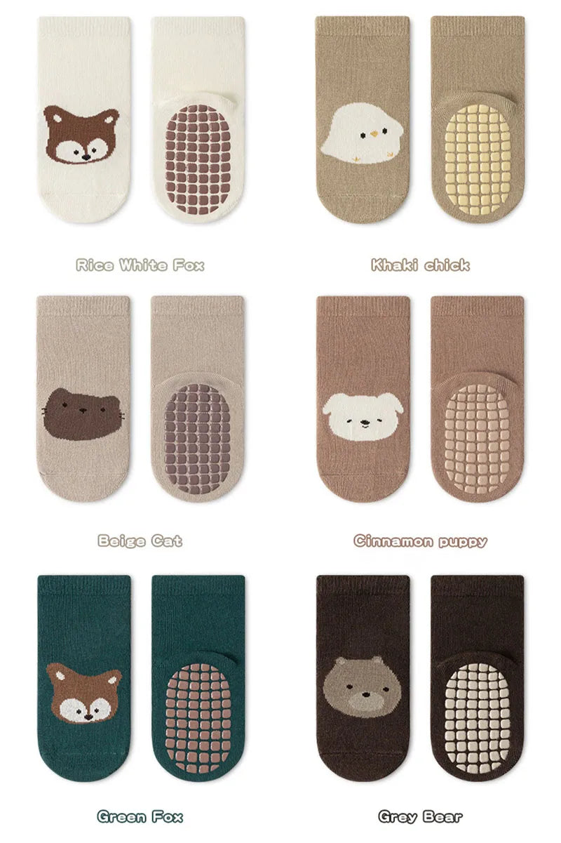 Anti-slip kids' socks keep little feet secure – soft cotton, 6-pack | toddler socks