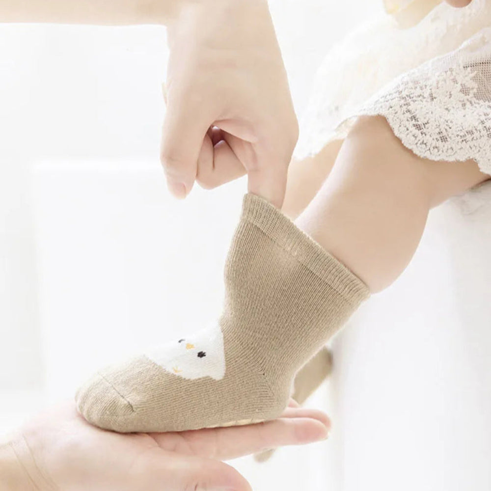 Anti-slip kids' socks keep little feet secure – soft cotton, 6-pack | toddler socks