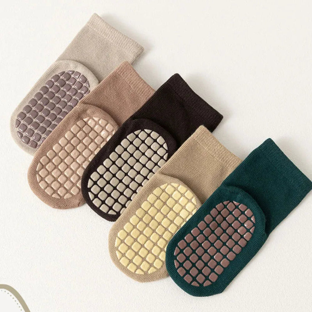 Anti-slip kids' socks keep little feet secure – soft cotton, 6-pack | toddler socks