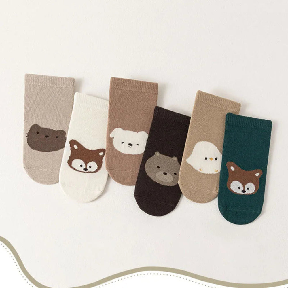 Anti-slip kids' socks keep little feet secure – soft cotton, 6-pack | toddler socks
