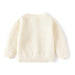 Floral baby girls' cardigan – soft cotton, button-up, long sleeves | knitwear