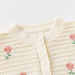 Floral baby girls' cardigan – soft cotton, button-up, long sleeves | knitwear