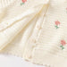 Floral baby girls' cardigan – soft cotton, button-up, long sleeves | knitwear