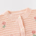 Floral baby girls' cardigan – soft cotton, button-up, long sleeves | knitwear