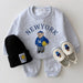 2-piece top & trousers set in soft cotton – breathable, stretchy, cute city design | baby outfit