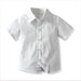 4-piece boys outfit set – shirt, shorts, bow tie & braces | Occasion wear