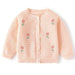 Floral baby girls' cardigan – soft cotton, button-up, long sleeves | knitwear