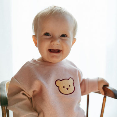 Organic cotton baby & toddler outfit – soft, elastic waist, teddy detail | 2-piece set