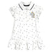Unicorn polo dress with polka dots – soft cotton, button collar | girls