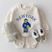 2-piece top & trousers set in soft cotton – breathable, stretchy, cute city design | baby outfit